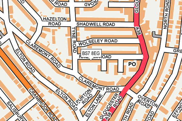 BS7 8EG map - OS OpenMap – Local (Ordnance Survey)