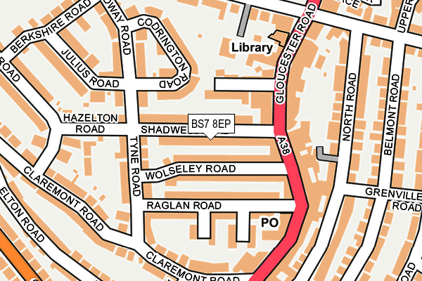 BS7 8EP map - OS OpenMap – Local (Ordnance Survey)