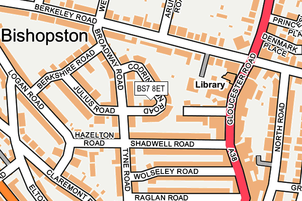 BS7 8ET map - OS OpenMap – Local (Ordnance Survey)