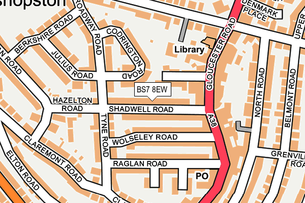 BS7 8EW map - OS OpenMap – Local (Ordnance Survey)