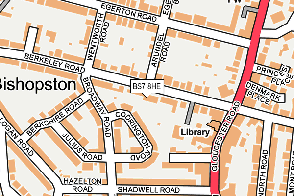 BS7 8HE map - OS OpenMap – Local (Ordnance Survey)