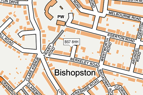 BS7 8HH map - OS OpenMap – Local (Ordnance Survey)