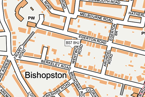 BS7 8HJ map - OS OpenMap – Local (Ordnance Survey)