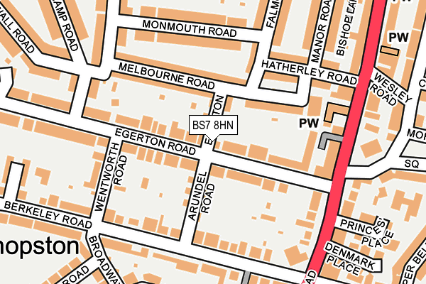 BS7 8HN map - OS OpenMap – Local (Ordnance Survey)
