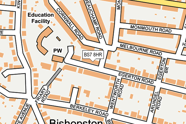 BS7 8HR map - OS OpenMap – Local (Ordnance Survey)