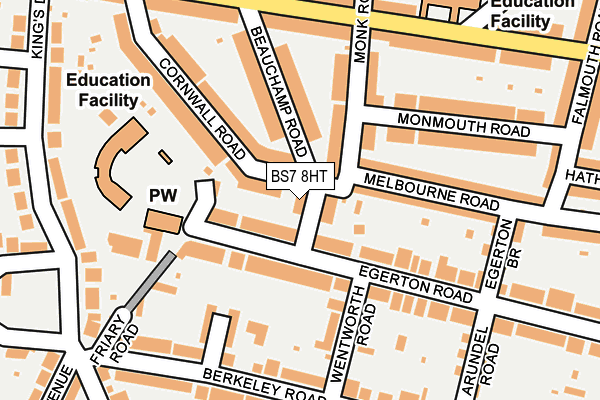 BS7 8HT map - OS OpenMap – Local (Ordnance Survey)