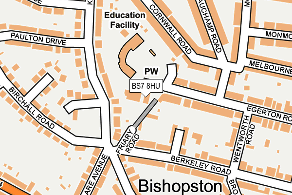 BS7 8HU map - OS OpenMap – Local (Ordnance Survey)