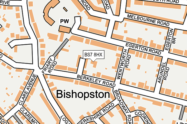 BS7 8HX map - OS OpenMap – Local (Ordnance Survey)