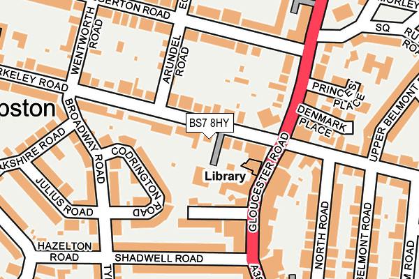 BS7 8HY map - OS OpenMap – Local (Ordnance Survey)