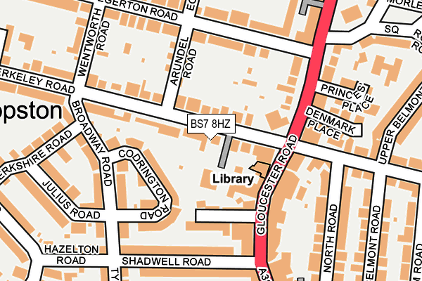 BS7 8HZ map - OS OpenMap – Local (Ordnance Survey)