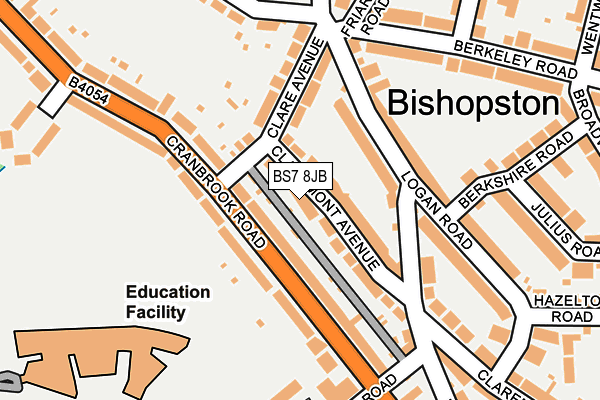 BS7 8JB map - OS OpenMap – Local (Ordnance Survey)