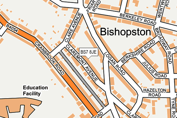 BS7 8JE map - OS OpenMap – Local (Ordnance Survey)