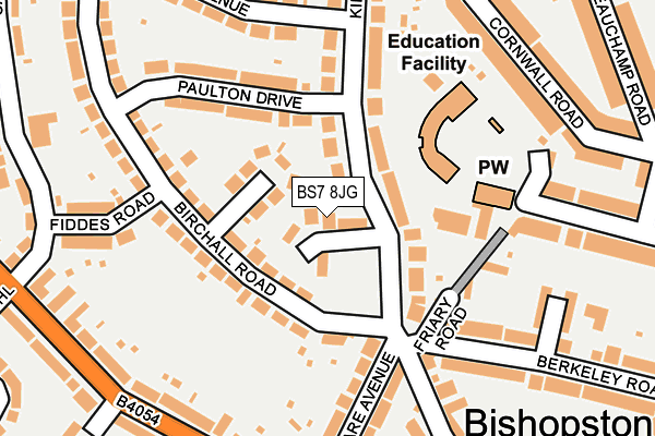 BS7 8JG map - OS OpenMap – Local (Ordnance Survey)
