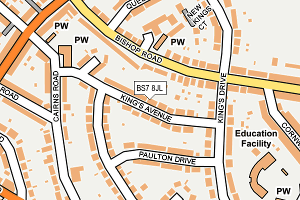 BS7 8JL map - OS OpenMap – Local (Ordnance Survey)