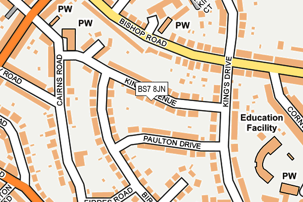 BS7 8JN map - OS OpenMap – Local (Ordnance Survey)