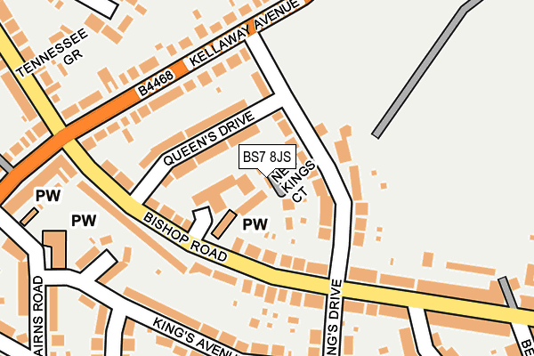 BS7 8JS map - OS OpenMap – Local (Ordnance Survey)