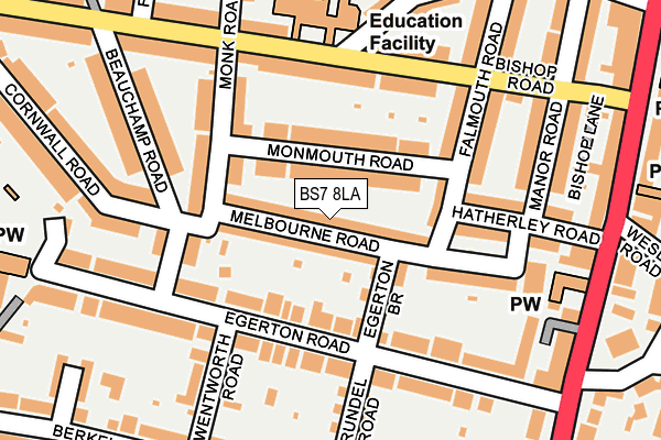 BS7 8LA map - OS OpenMap – Local (Ordnance Survey)