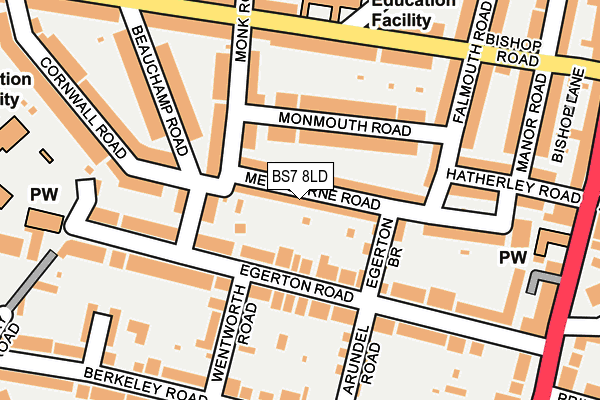 BS7 8LD map - OS OpenMap – Local (Ordnance Survey)