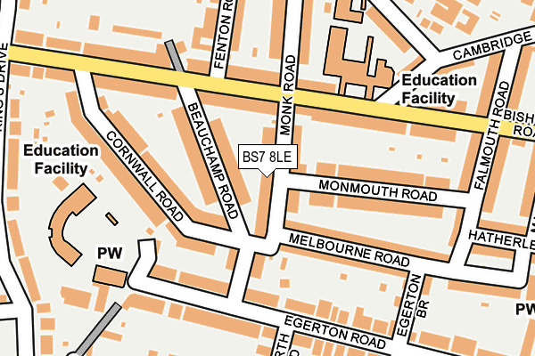 BS7 8LE map - OS OpenMap – Local (Ordnance Survey)