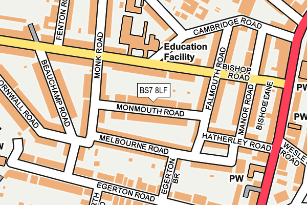 BS7 8LF map - OS OpenMap – Local (Ordnance Survey)