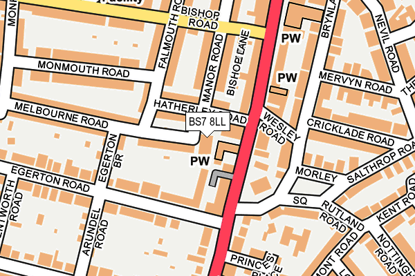 BS7 8LL map - OS OpenMap – Local (Ordnance Survey)