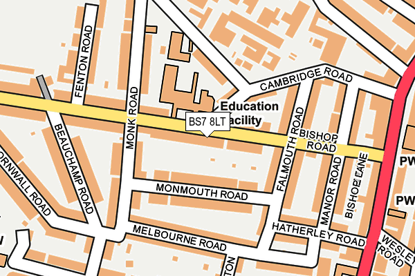 BS7 8LT map - OS OpenMap – Local (Ordnance Survey)