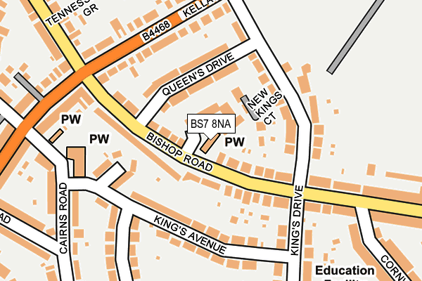 BS7 8NA map - OS OpenMap – Local (Ordnance Survey)