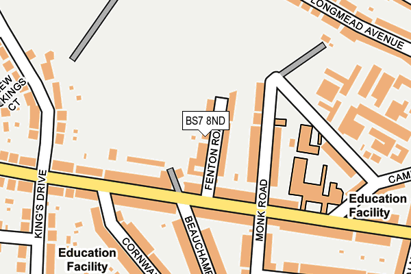 BS7 8ND map - OS OpenMap – Local (Ordnance Survey)