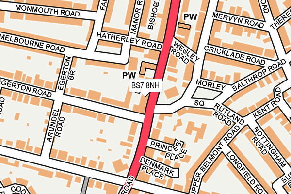 BS7 8NH map - OS OpenMap – Local (Ordnance Survey)