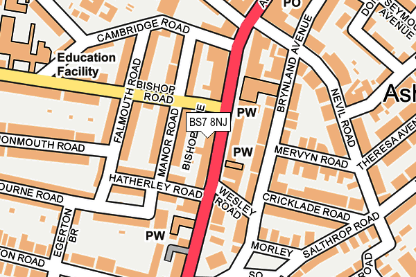 BS7 8NJ map - OS OpenMap – Local (Ordnance Survey)