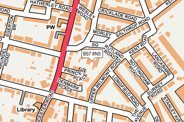 BS7 8NS map - OS OpenMap – Local (Ordnance Survey)