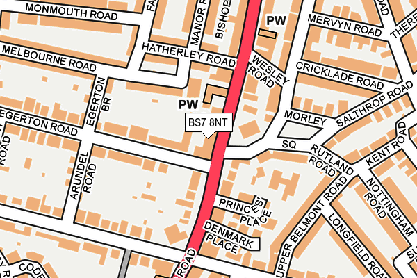 BS7 8NT map - OS OpenMap – Local (Ordnance Survey)
