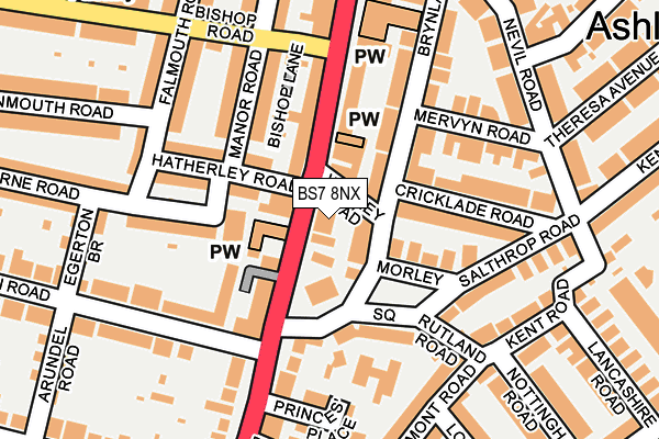 BS7 8NX map - OS OpenMap – Local (Ordnance Survey)