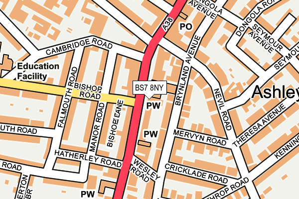 BS7 8NY map - OS OpenMap – Local (Ordnance Survey)