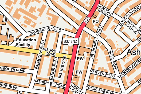 BS7 8NZ map - OS OpenMap – Local (Ordnance Survey)