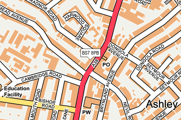 BS7 8PB map - OS OpenMap – Local (Ordnance Survey)