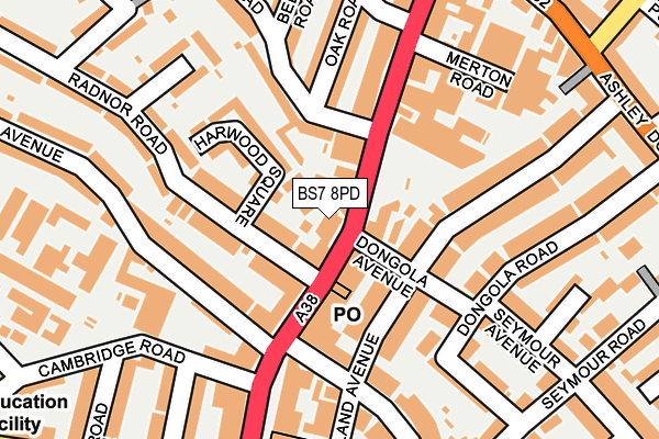 BS7 8PD map - OS OpenMap – Local (Ordnance Survey)