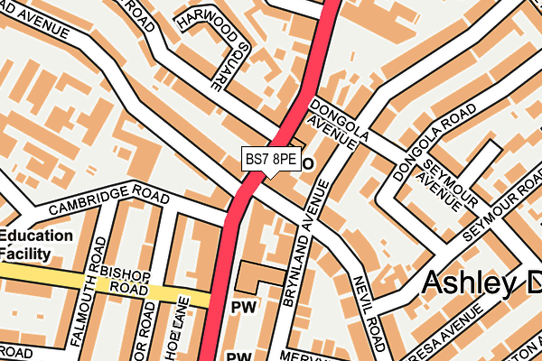 BS7 8PE map - OS OpenMap – Local (Ordnance Survey)