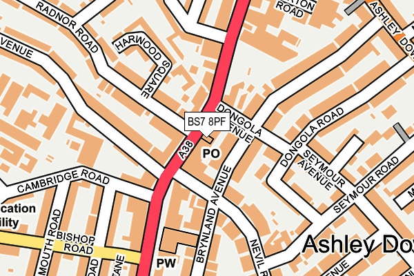 BS7 8PF map - OS OpenMap – Local (Ordnance Survey)