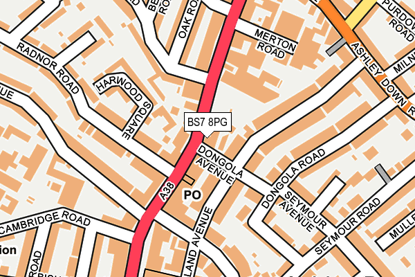 BS7 8PG map - OS OpenMap – Local (Ordnance Survey)
