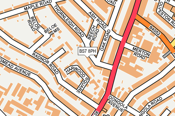 BS7 8PH map - OS OpenMap – Local (Ordnance Survey)