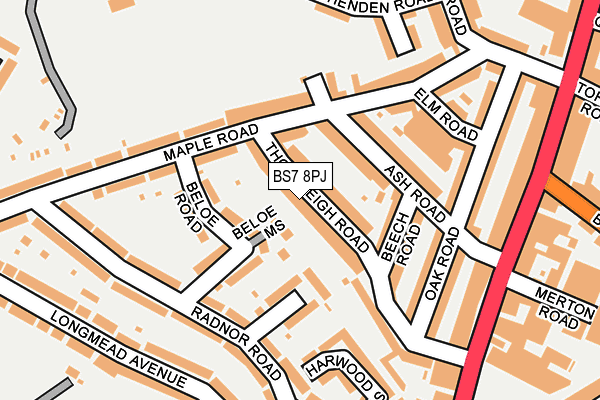 BS7 8PJ map - OS OpenMap – Local (Ordnance Survey)