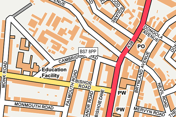 BS7 8PP map - OS OpenMap – Local (Ordnance Survey)