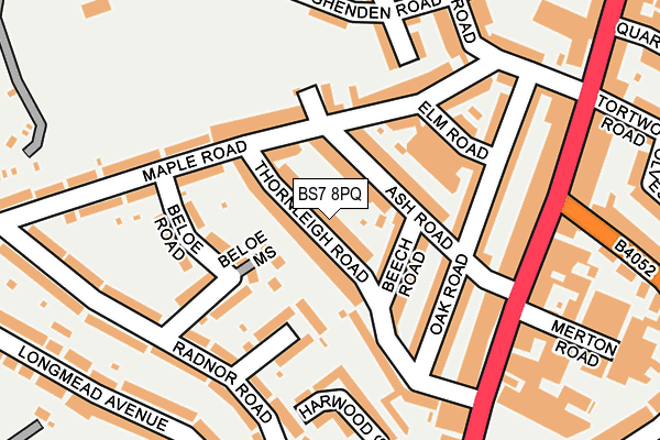 BS7 8PQ map - OS OpenMap – Local (Ordnance Survey)