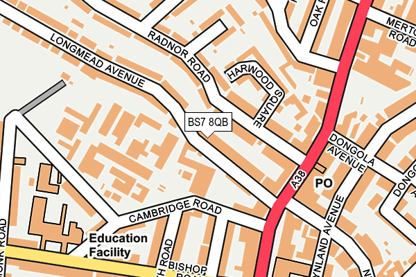 BS7 8QB map - OS OpenMap – Local (Ordnance Survey)