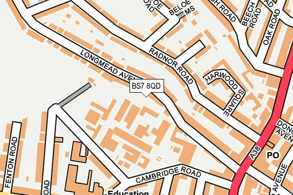 BS7 8QD map - OS OpenMap – Local (Ordnance Survey)