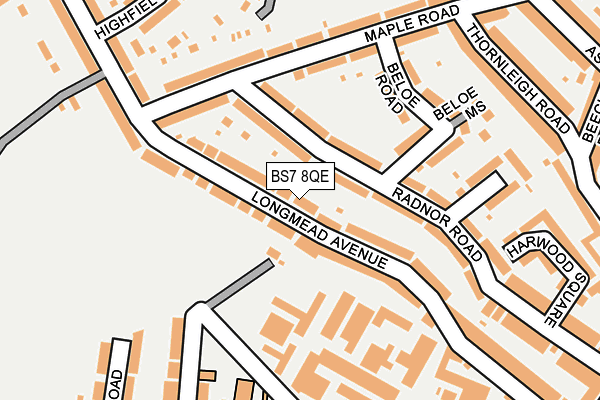 BS7 8QE map - OS OpenMap – Local (Ordnance Survey)