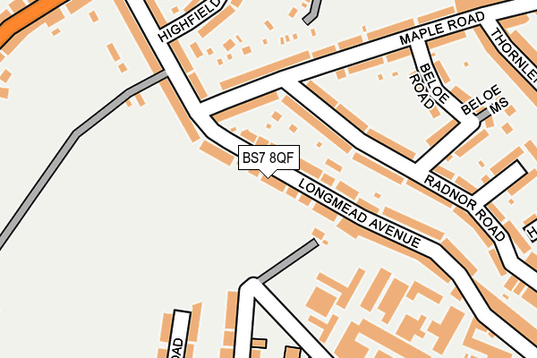 BS7 8QF map - OS OpenMap – Local (Ordnance Survey)