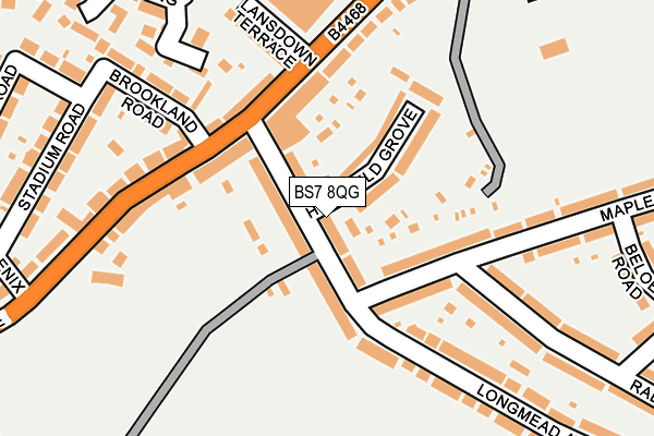BS7 8QG map - OS OpenMap – Local (Ordnance Survey)
