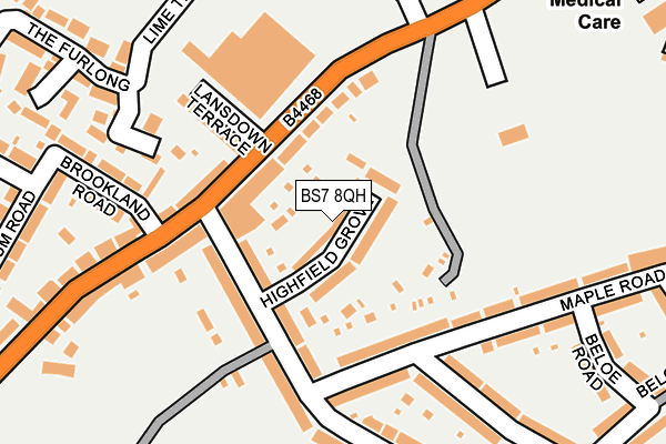 BS7 8QH map - OS OpenMap – Local (Ordnance Survey)